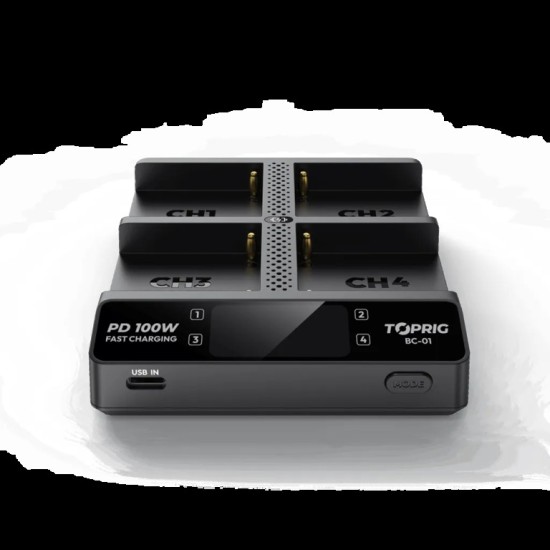 Accsoon TOPRIG 100W 4-Bay NP-F Fast Charger